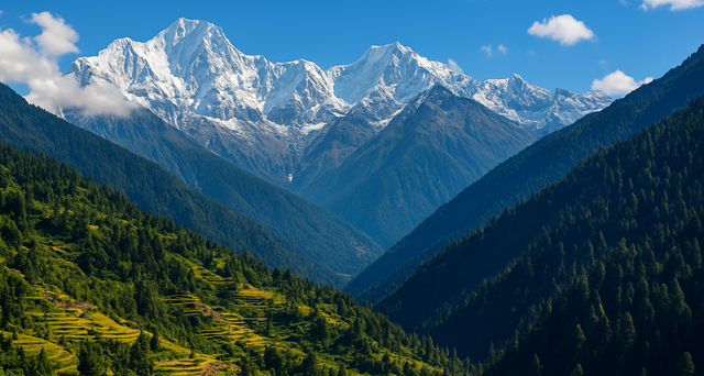 Mountain scenery for the Himachal tour
