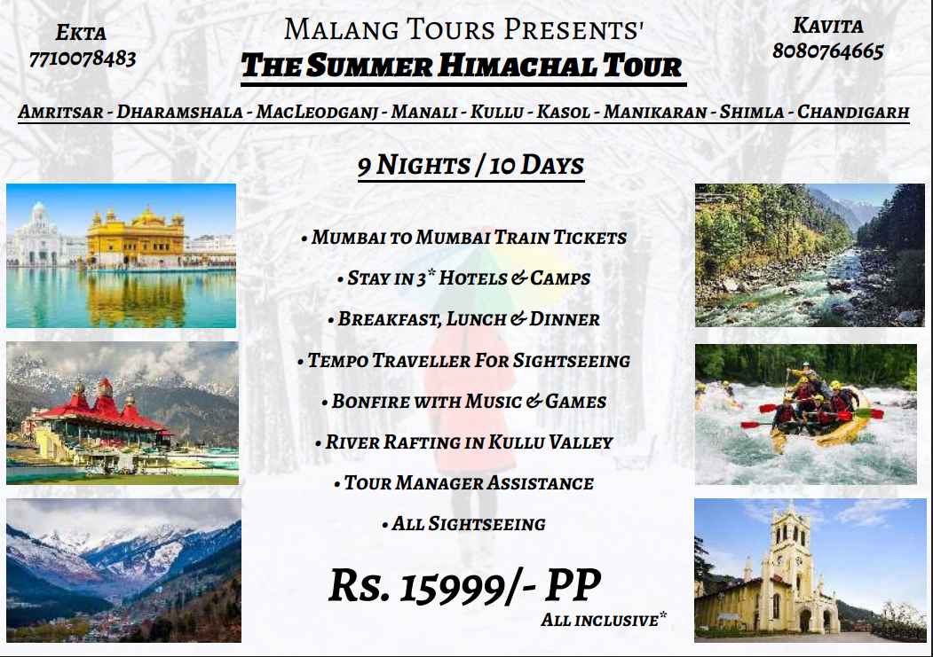 The Great Himachal Tour tour brochure